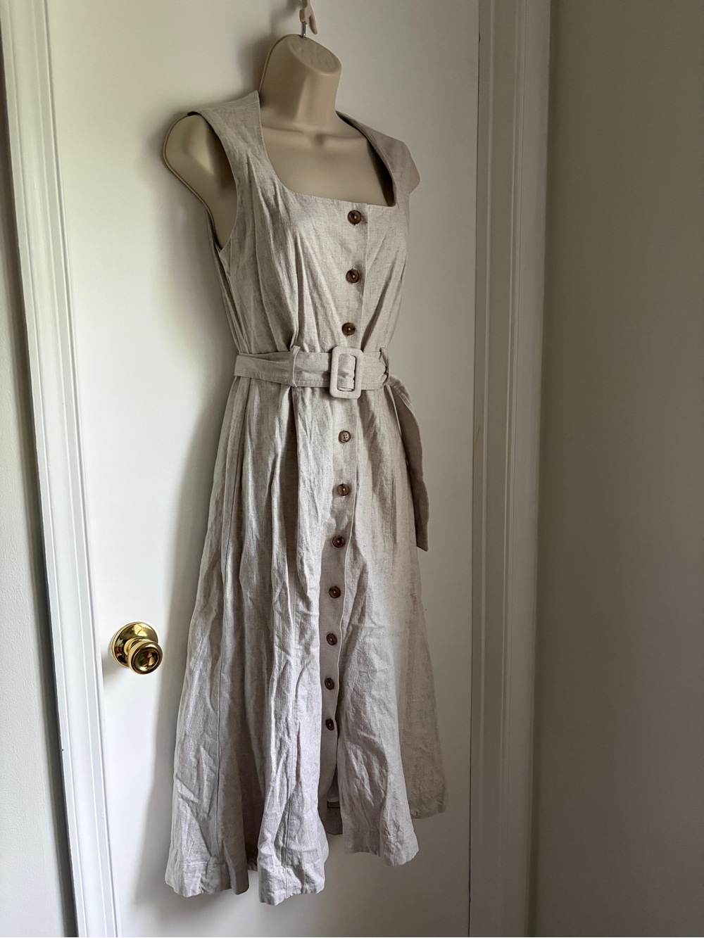Banana Republic Beige Linen Blend Dress (Size 2)